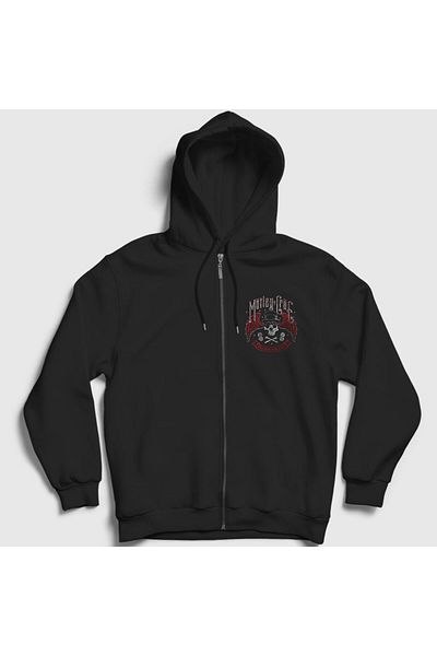 Presmono Φούτερ Unisex Μαύρο Fast Mötley Crüe με φερμουάρ με κουκούλα 167067 ττ