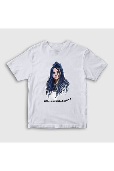 Presmono Tricou alb unisex pentru copii Po Billie Eilish 154731 tt