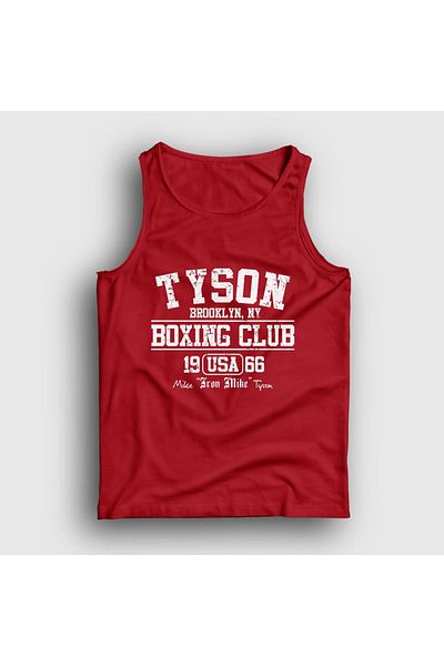 Presmono Unisex Red Boxing Club Mike Tyson Athlete157772tt