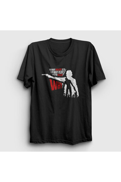 Presmono Unisex Black Why The Walking Dead T-shirt221190tt