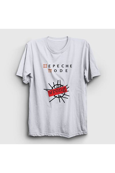 Presmono Μπλουζάκι Unisex White Wrong Depeche Mode 141448 ττ