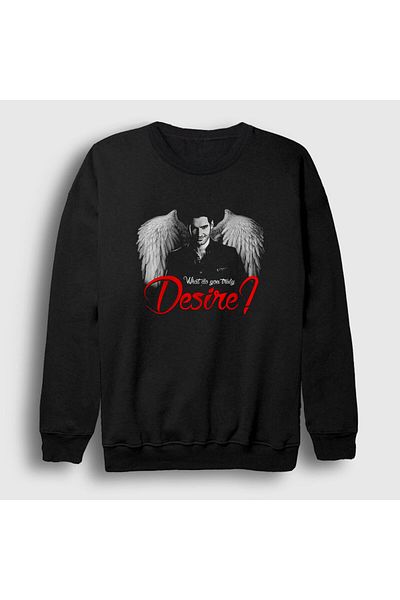 Presmono Унисекс черен суитшърт Desire V3 Lucifer 198907tt