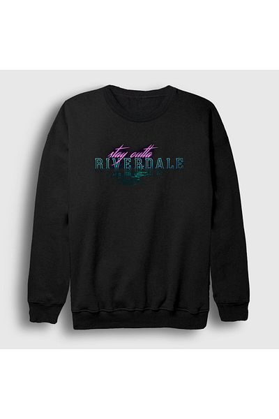 Presmono Унисекс черен суитшърт Stay Outta Riverdale 208018tt