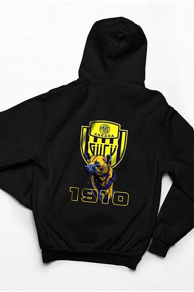 swOzz Ankaragücü Spotted Back Custom Design Pre Printed 3 Strings Thick Winter Unisex Oversize Sweatshirt
