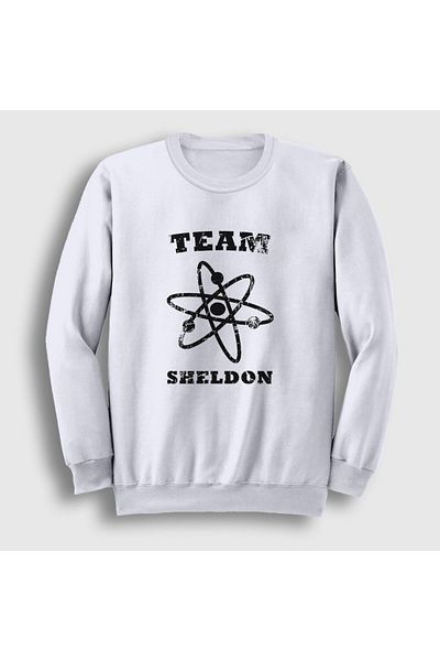 Presmono Φούτερ Unisex White Team Sheldon The Big Bang Theory 181759 ττ