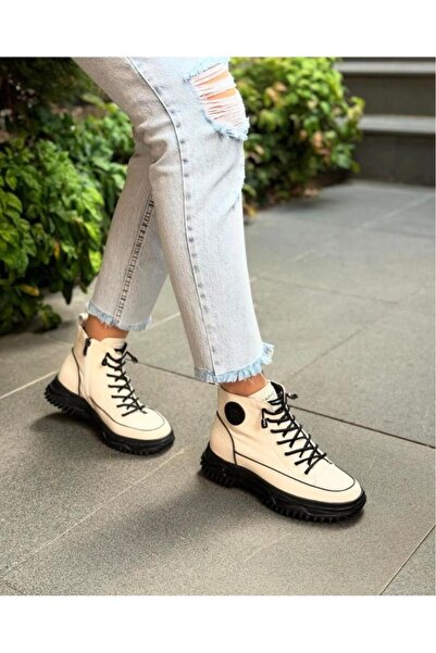 Guja 24K310-13 Kadın Bot Siyah Beyaz 36-41