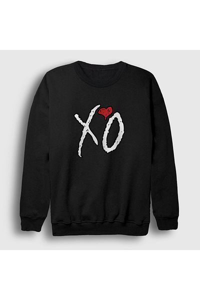 Presmono Унисекс черен суитшърт Xo The Weeknd 159352tt