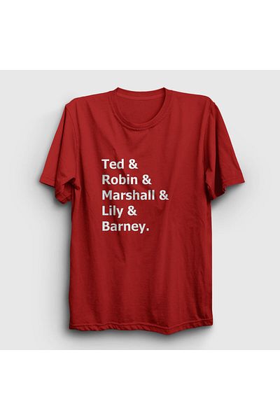 Presmono Μπλουζάκι Unisex Red Names How I Met Your Mother 195269 ττ