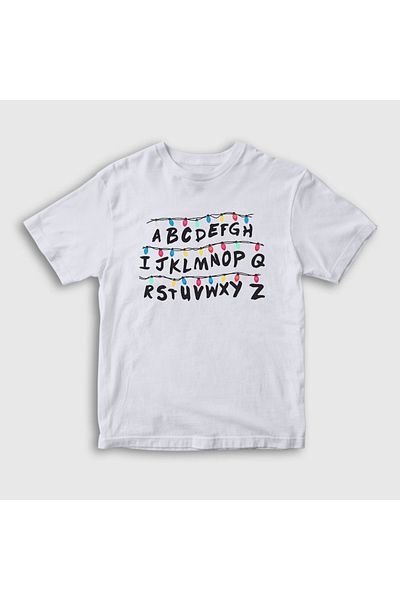 Presmono Tricou pentru copii unisex White Lights Stranger Things218897tt