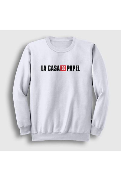 Presmono Φούτερ Unisex Λευκό λογότυπο La Casa De Papel 197410 ττ