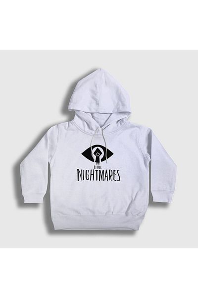 Presmono Unisex Παιδικό λευκό λογότυπο Little Nightmares Φούτερ με κουκούλα 159958 ττ