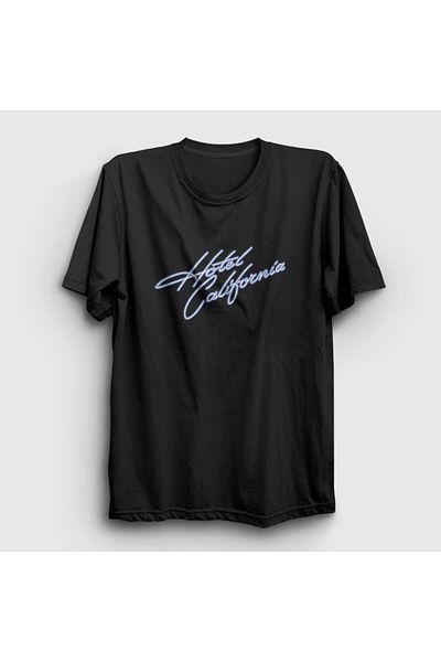 Presmono Унисекс черна тениска Hotel California Eagles 145070tt