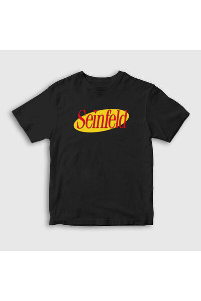 Presmono Unisex dečji crni logo Seinfeld T-shirt 208448tt