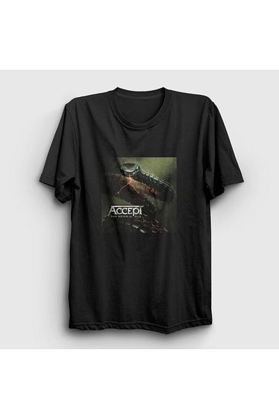 Presmono Μπλουζάκι Unisex Black Too Mean To Die Accept 180791 ττ
