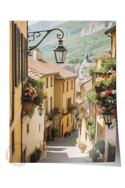 Postifull Poster cu scară către oceanul, poster de perete fără cadru, pictură...