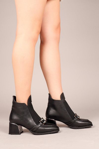 Birikon Γυναικείες Μπότες LORENA Elastic Buckle ΜΑΥΡΟ