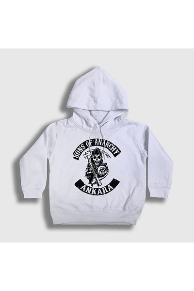 Presmono Hanorac cu glugă alb Ankara Sons Of Anarchy pentru copii unisex213980tt