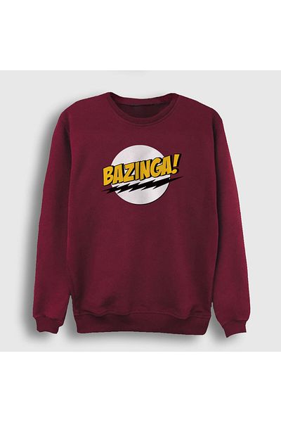 Presmono Унисекс суитшърт с кларет червено Bazinga The Big Bang Theory 181129tt