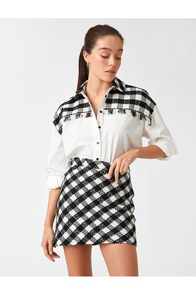 Koton Checked Long Sleeve Cotton Shirt