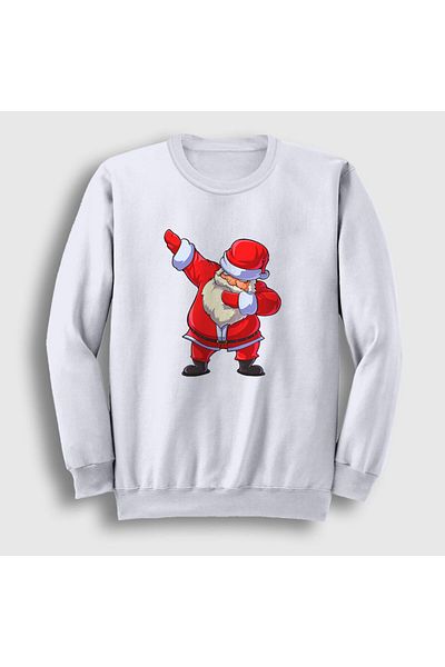 Presmono Unisex Λευκό Χριστουγεννιάτικο φούτερ Άγιος Βασίλης Άγιος Βασίλης 269283 ττ