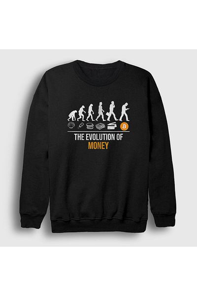 Presmono Φούτερ Unisex Black Evolution Of Money Bitcoin 263777 ττ