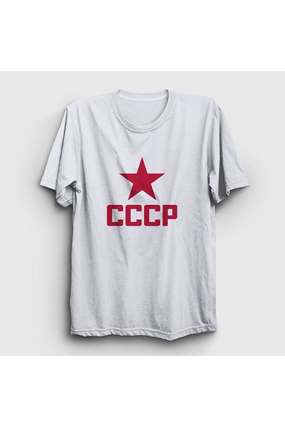Presmono Μπλουζάκι Unisex Λευκό Κόκκινο Cccp Σοβιετικής Ένωσης 267321 ττ