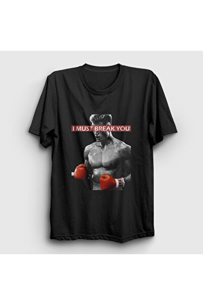 Presmono Unisex Black Break Ivan Drago Movie Rocky T-shirt249430tt