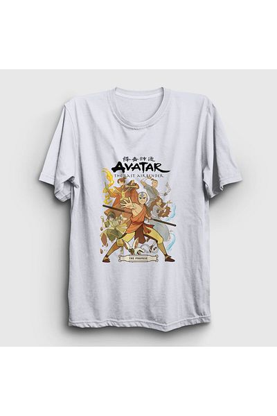 Presmono Unisex White 'Promise' Anime Avatar The Last Airbender T-shirt - 262498 ττ