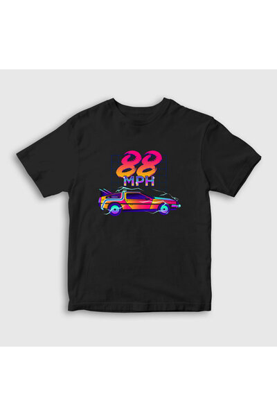 Presmono Unisex dečji crni 88 Mph film Povratak u budućnost T-shirt 242861tt