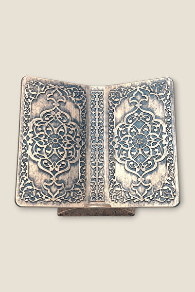 Hanedan Hediyelik Masaüstü Plastik İşlemeli Rahle Ahşap Eskitme Renk