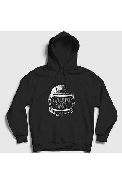 Presmono Унисекс черен суитшърт с качулка More Space V2 Astronaut Space Astronaut Space 282741tt