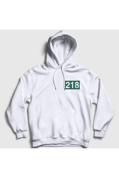 Presmono Φούτερ με κουκούλα Unisex White Cho Sang Woo 218 Squid Game 260290 ττ