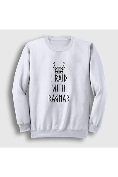 Presmono Φούτερ Unisex White Raid Vikings 222538 ττ