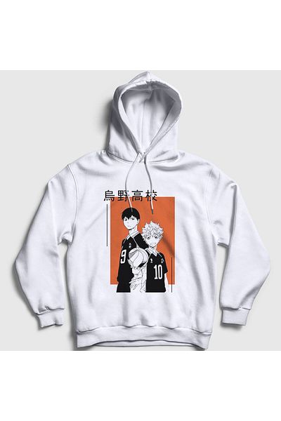 Presmono Φούτερ με κουκούλα Unisex White Kagehina Volleyball Anime Haikyu 237571 ττ