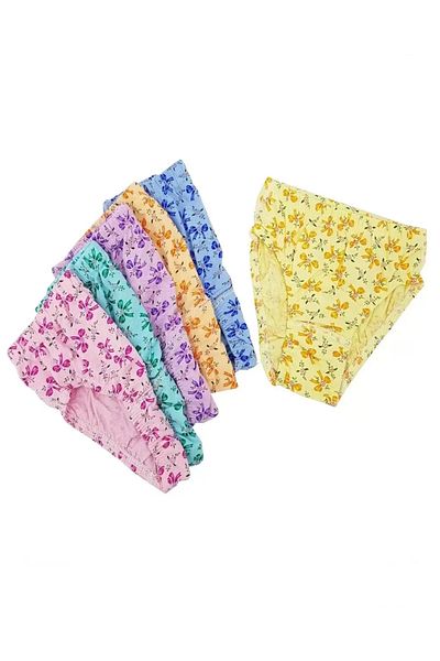 PİERLES Chiloți de damă cu model - talie elastică, set de 6 - p01