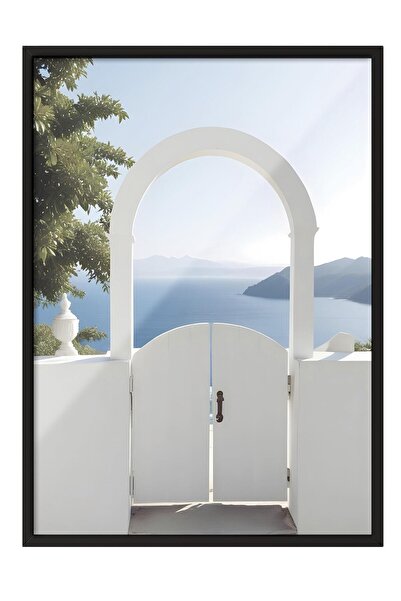 Postifull Pictură înrămată cu cadru Portalul Mediteranean, pictură verticală ...