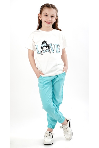 Generic Brand Girl's Barbie Printed Crew Neck 7/14 Years Old Waiter Boy Track...