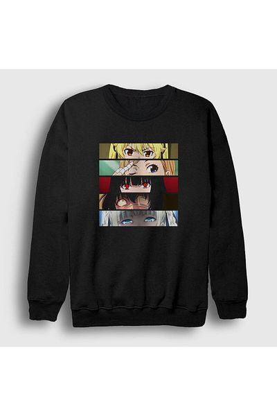 Presmono Унисекс чернокож суитшърт с аниме Kakegurui за момичета 239690tt