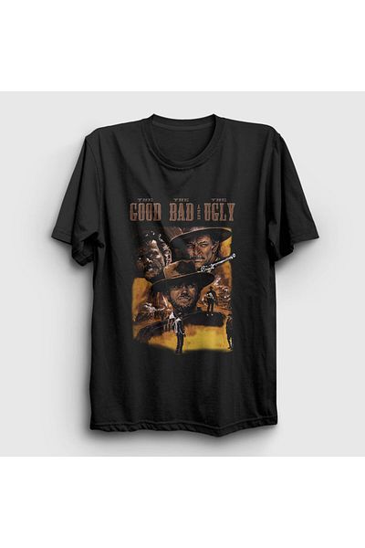 Presmono Unisex Μαύρη Ταινία Western The Good The Bad And The Ugly T-shirt 252600 ττ