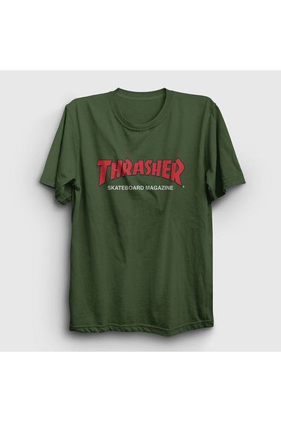Presmono Μπλουζάκι Unisex Khaki Logo V3 Thrasher 278543 ττ