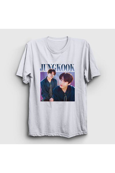 Presmono Μπλουζάκι Unisex Λευκή αφίσα K Pop Jungkook Bts 272680 ττ