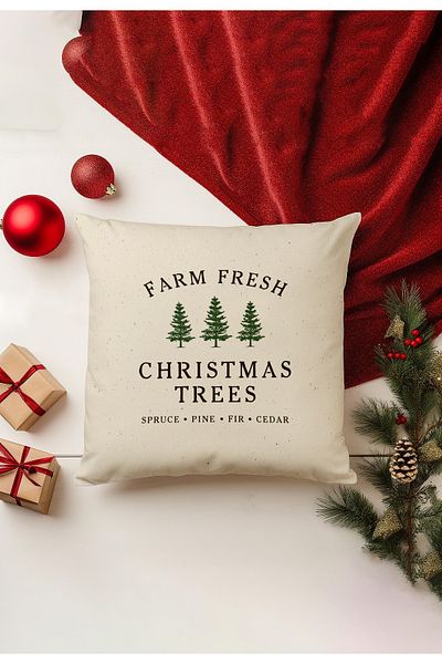 Filamente Christmas Themed Throw Pillow Cover / Christmas - Christmas Cushion Cover (Double-Sided Printed - Hidden Zipper)