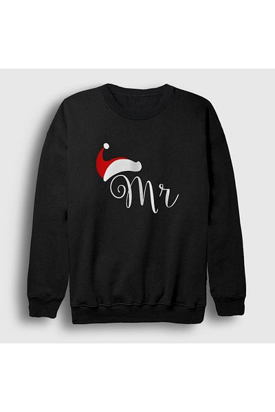 Presmono Unisex Μαύρο Mr Πρωτοχρονιάτικο Πρωτοχρονιάτικο Φούτερ 271021 ττ