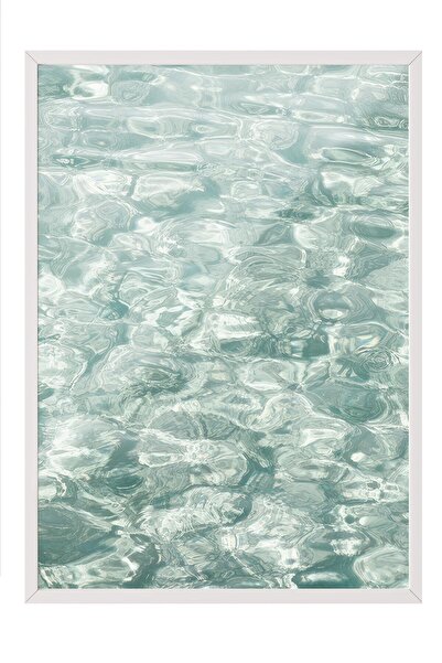 Postifull Pictură înrămată cu apă de cristal, cadru alb și poster, pictură verticală pe perete Seria Comfort NR:108485