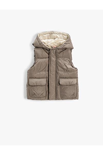 Koton Vestă maro deschis pentru bebeluși uni 3wmb20006tw