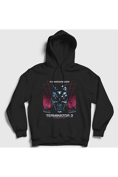 Presmono Унисекс черен суитшърт с качулка T 800 Movie The Terminator 254831tt