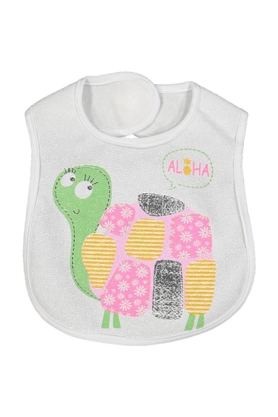 diamondstar Unisex 3/24 Month Towel Turtle Apron with Bow Tie