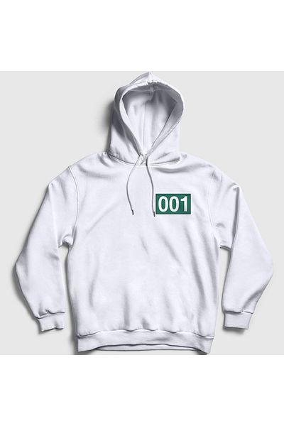 Presmono Φούτερ με κουκούλα Unisex White Oh Ll Nam 001 Squid Game 261159 ττ