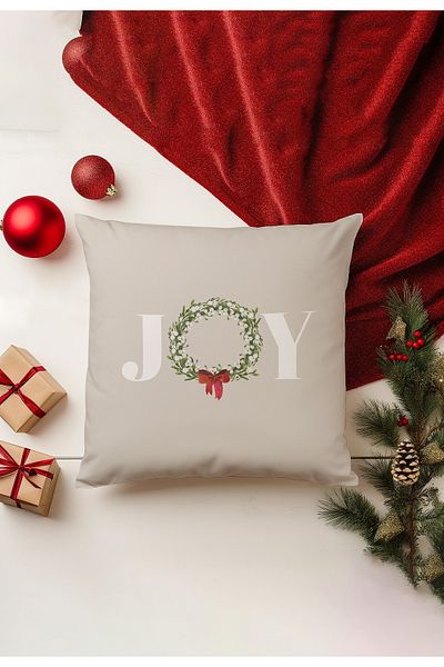 Filamente Christmas Themed Throw Pillow Cover / Christmas - Christmas Cushion Cover (Double-Sided Printed - Hidden Zipper)