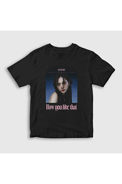 Presmono Unisex Çocuk Siyah Poster Jisoo Blackpink T-shirt 271959tt